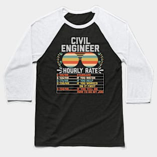 Engineering Planner Inventor Builder Humor Civil Engineer Baseball T-Shirt